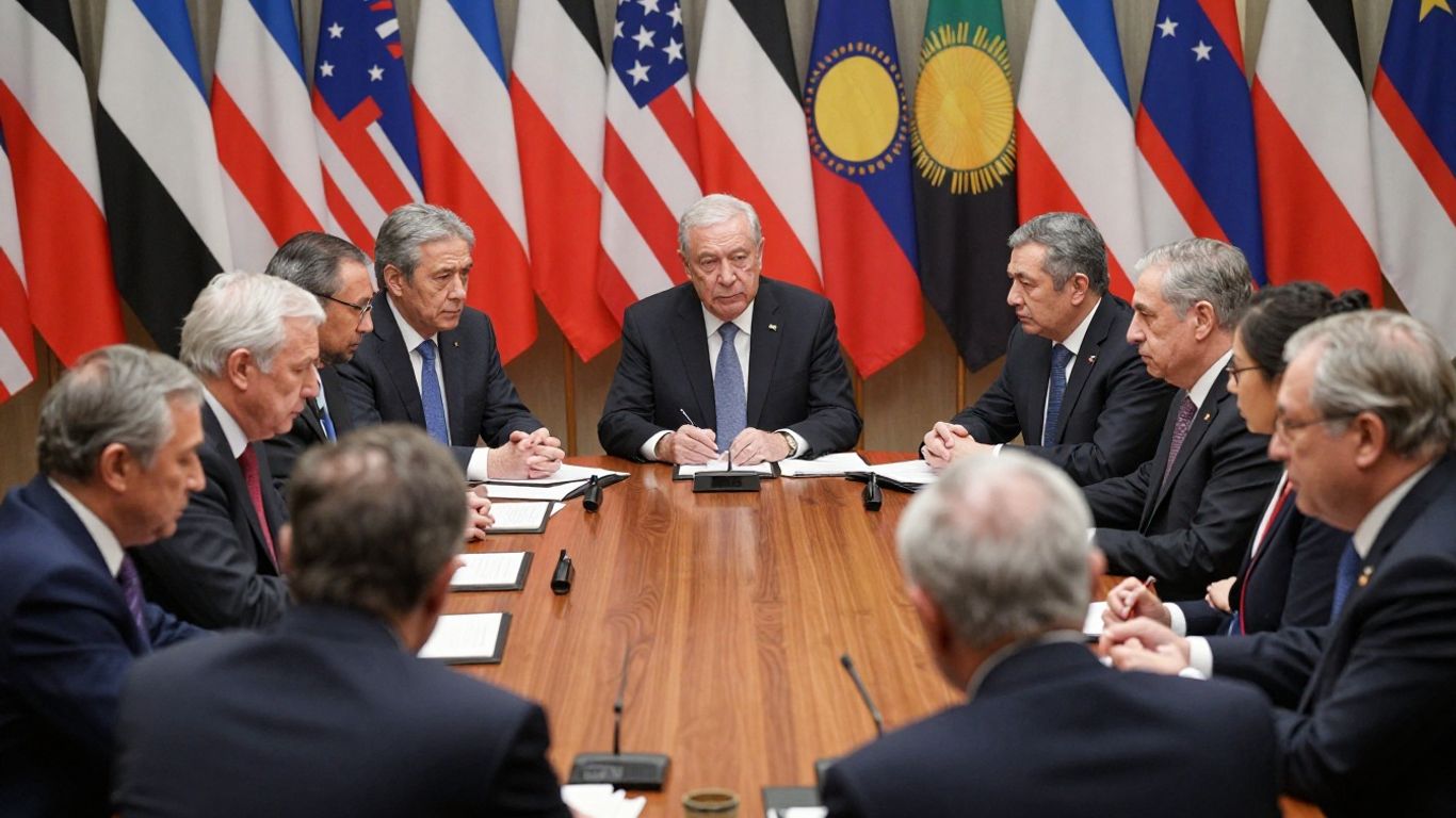 World leaders meeting amid tense diplomatic discussions