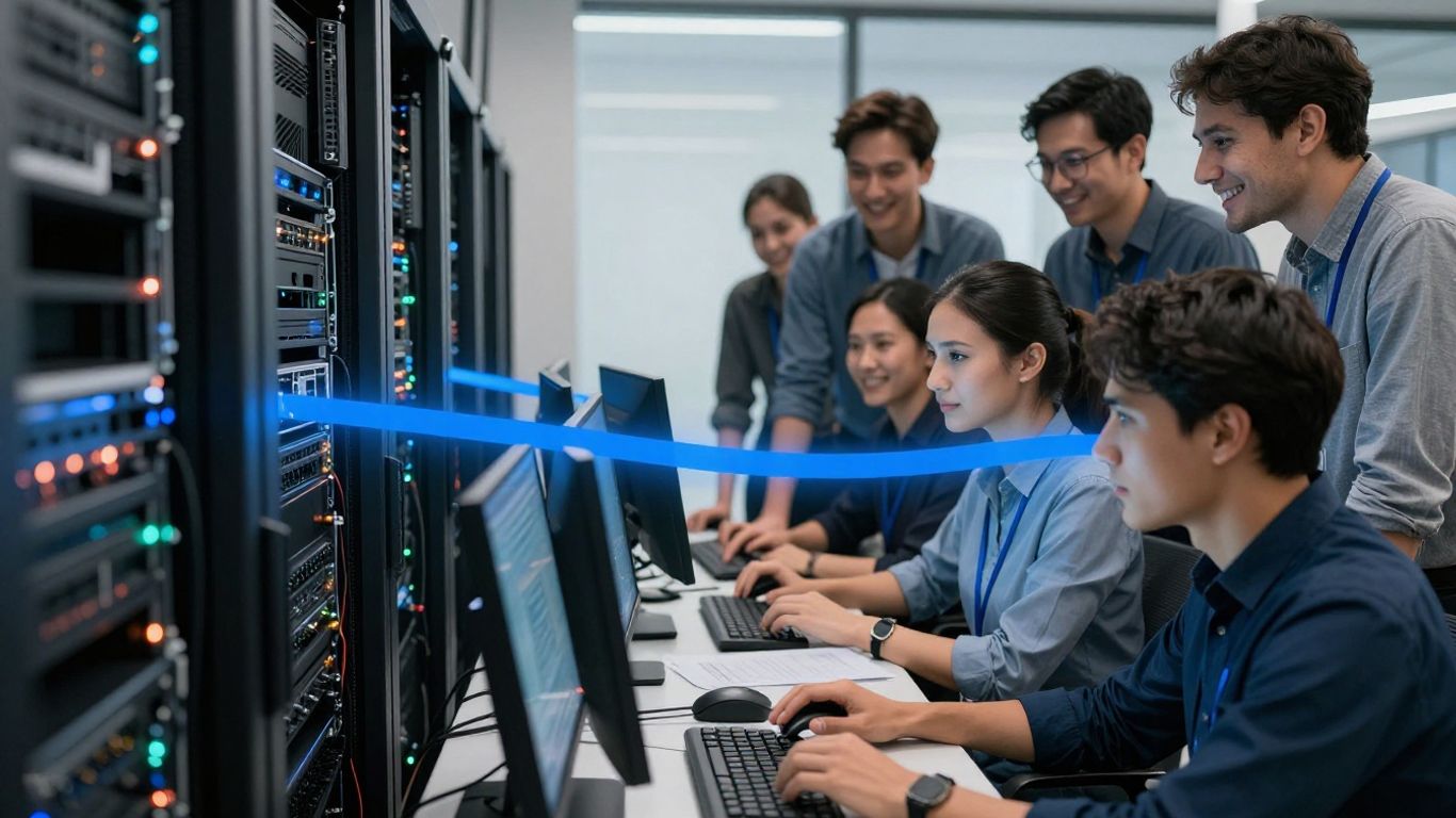 IT professionals providing seamless technical support for business continuity.