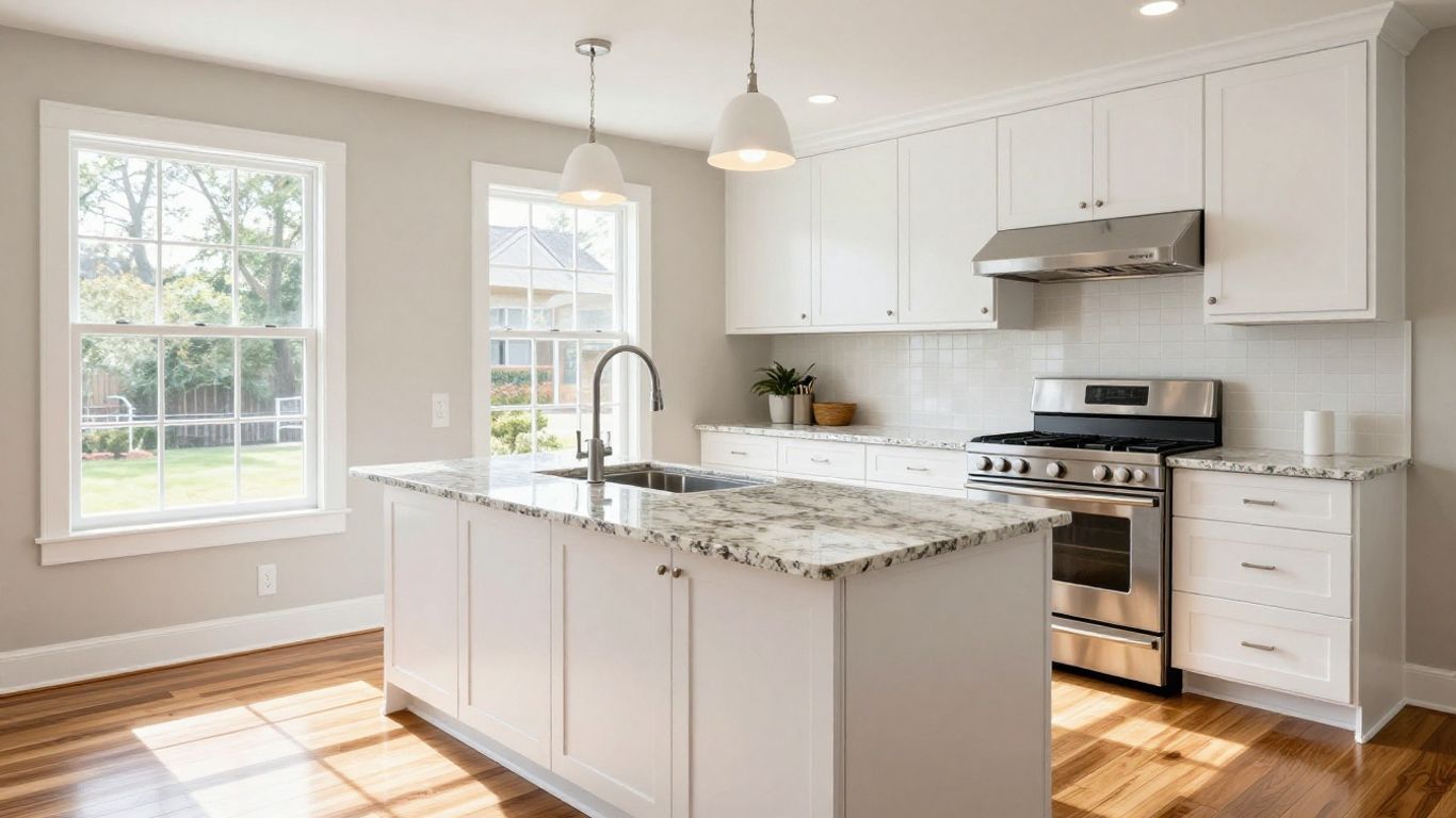 Modern renovated kitchen in Suwanee, Georgia.