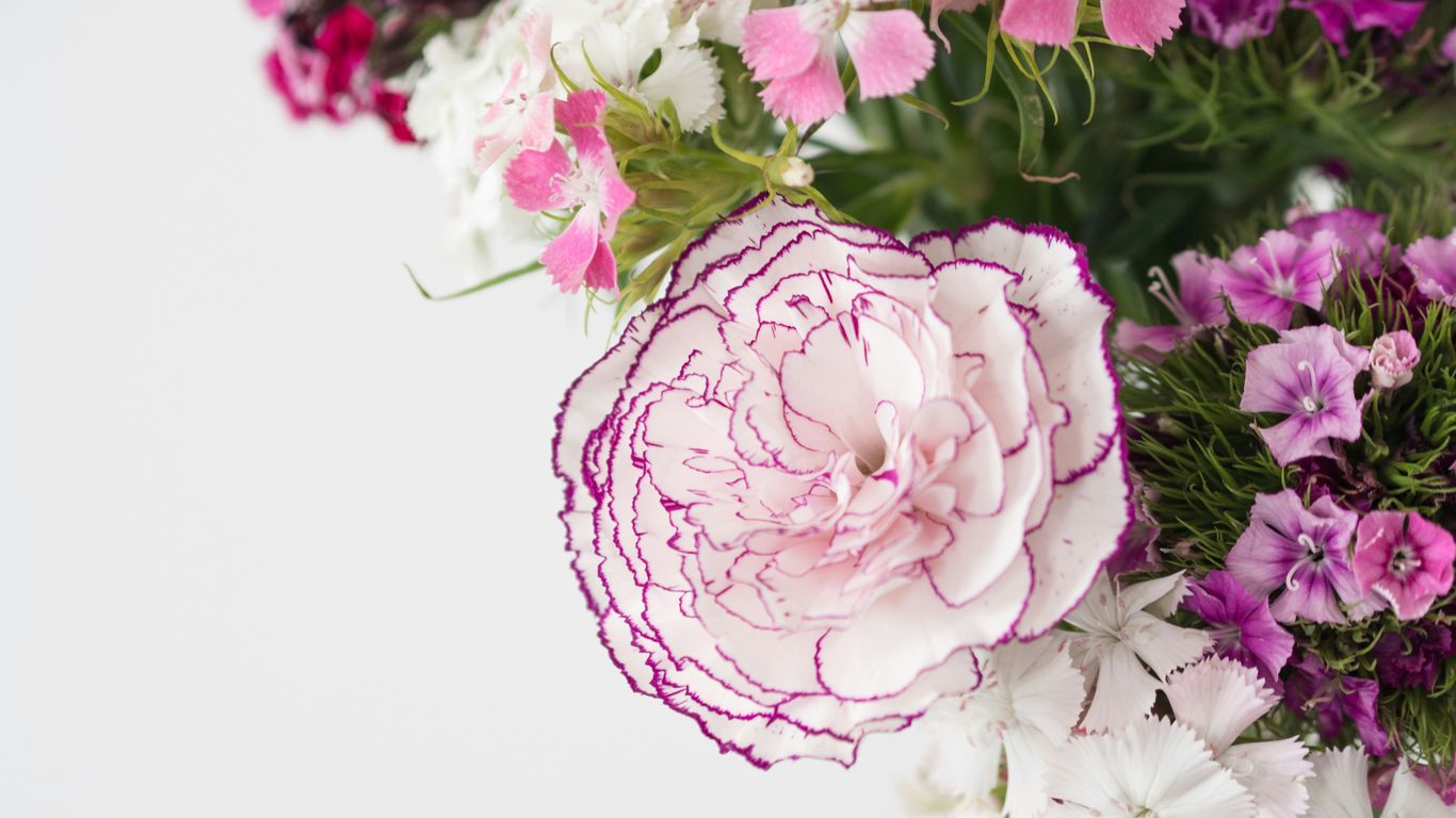 Elegant preserved flowers sitting on a wooden table