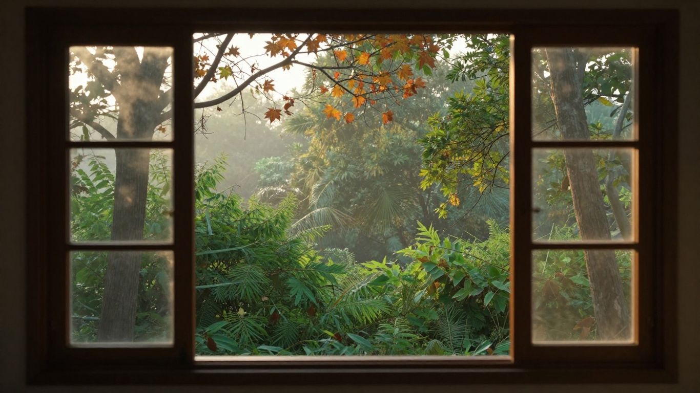 Natureza vista por janela