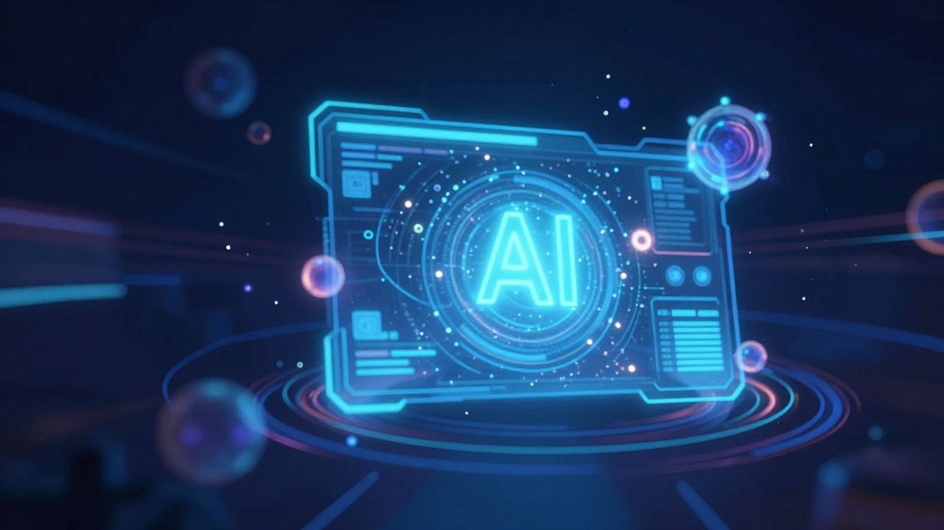 AI photo editor transforming images with glowing effects.