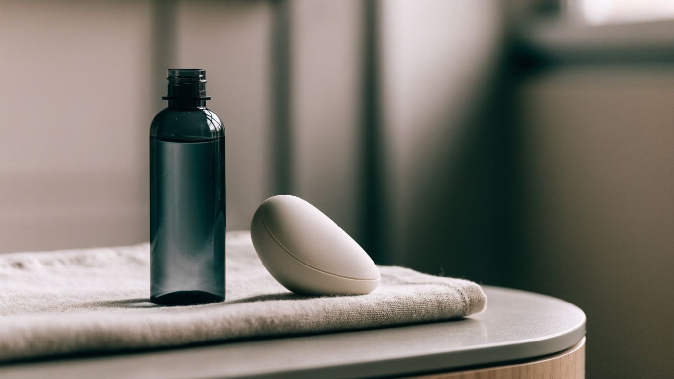 Lubricant and personal device on a clean surface