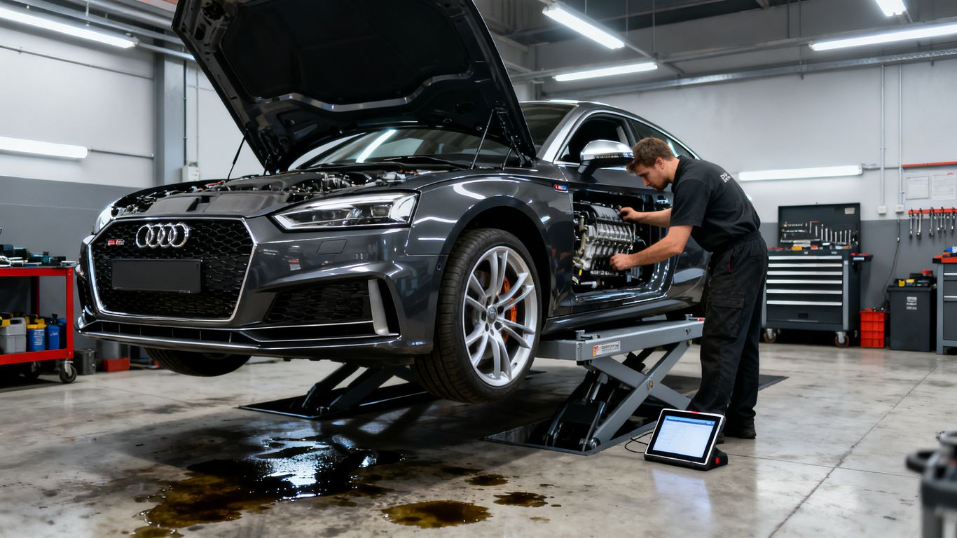 Audi A5 3.0 TDI bei der Werkstattprüfung