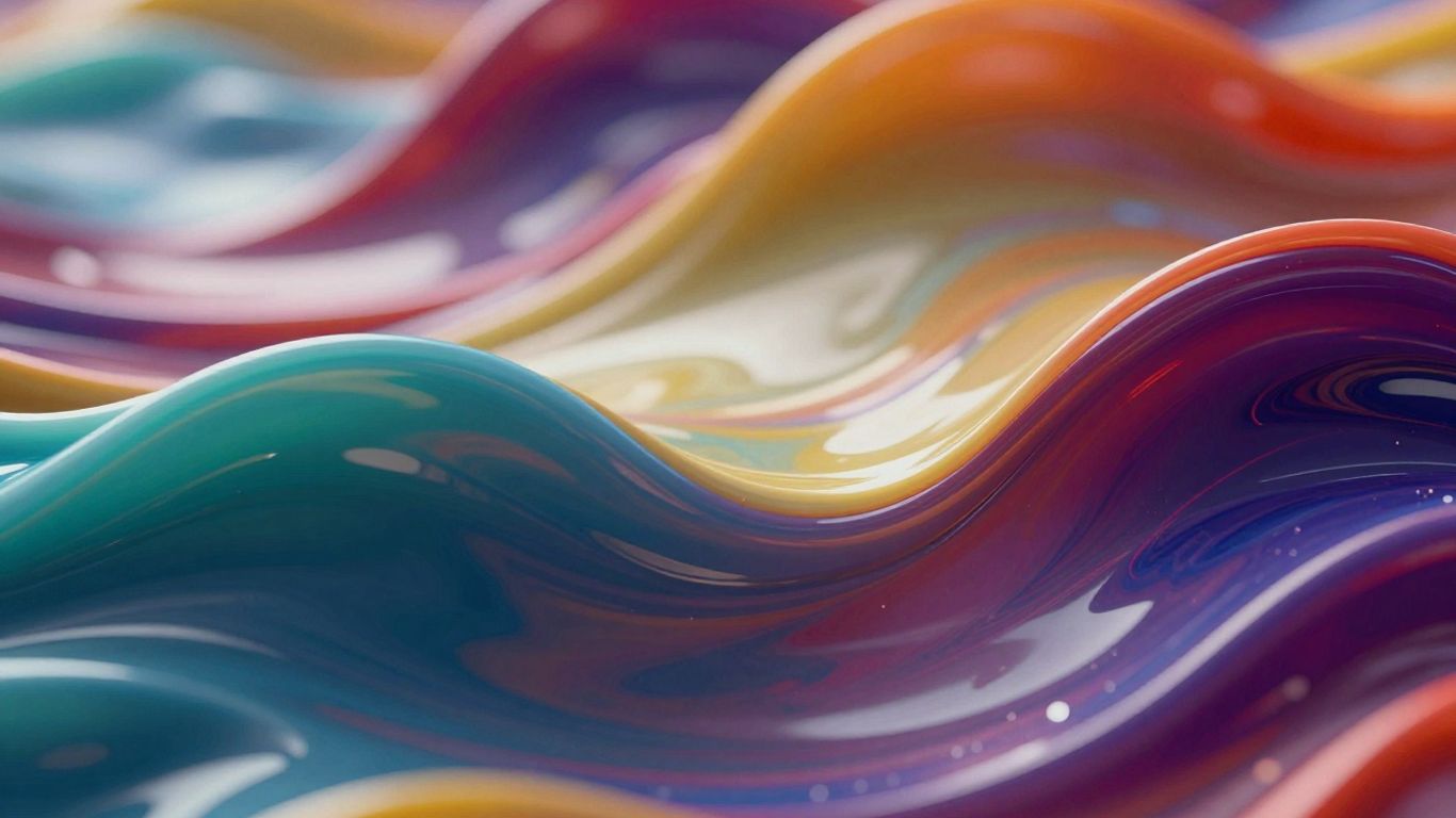 Hyperrealistic musical waves moving through light