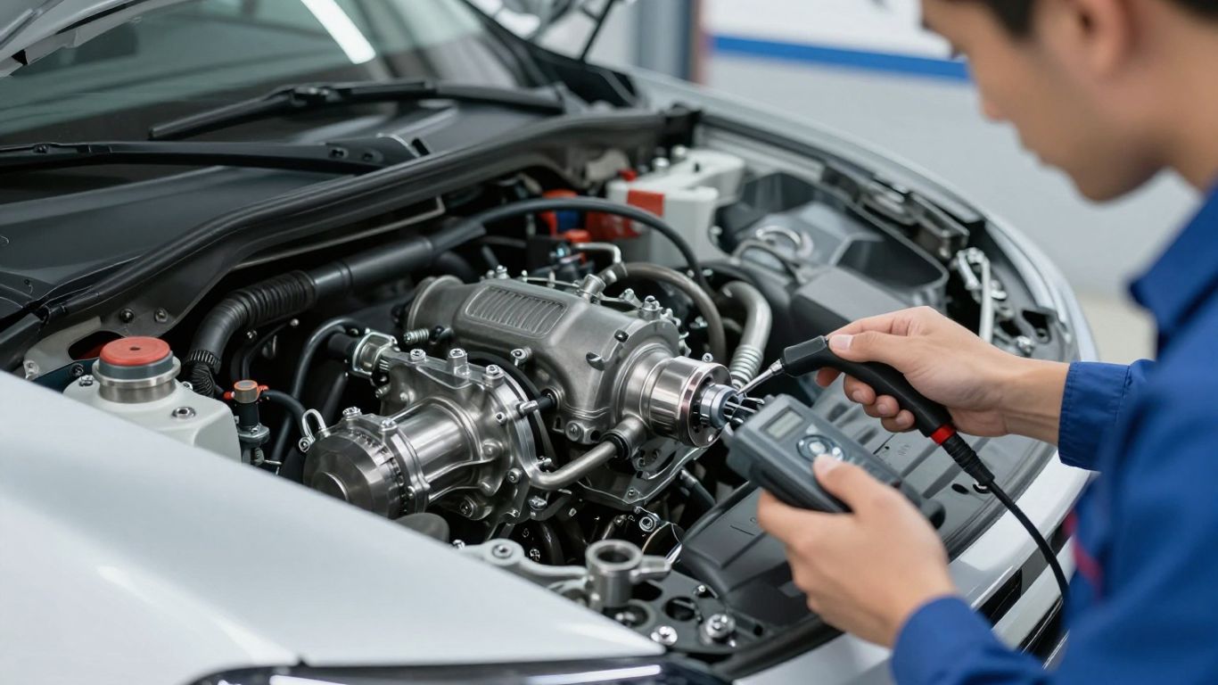 Transmission noise inspection near parked vehicle