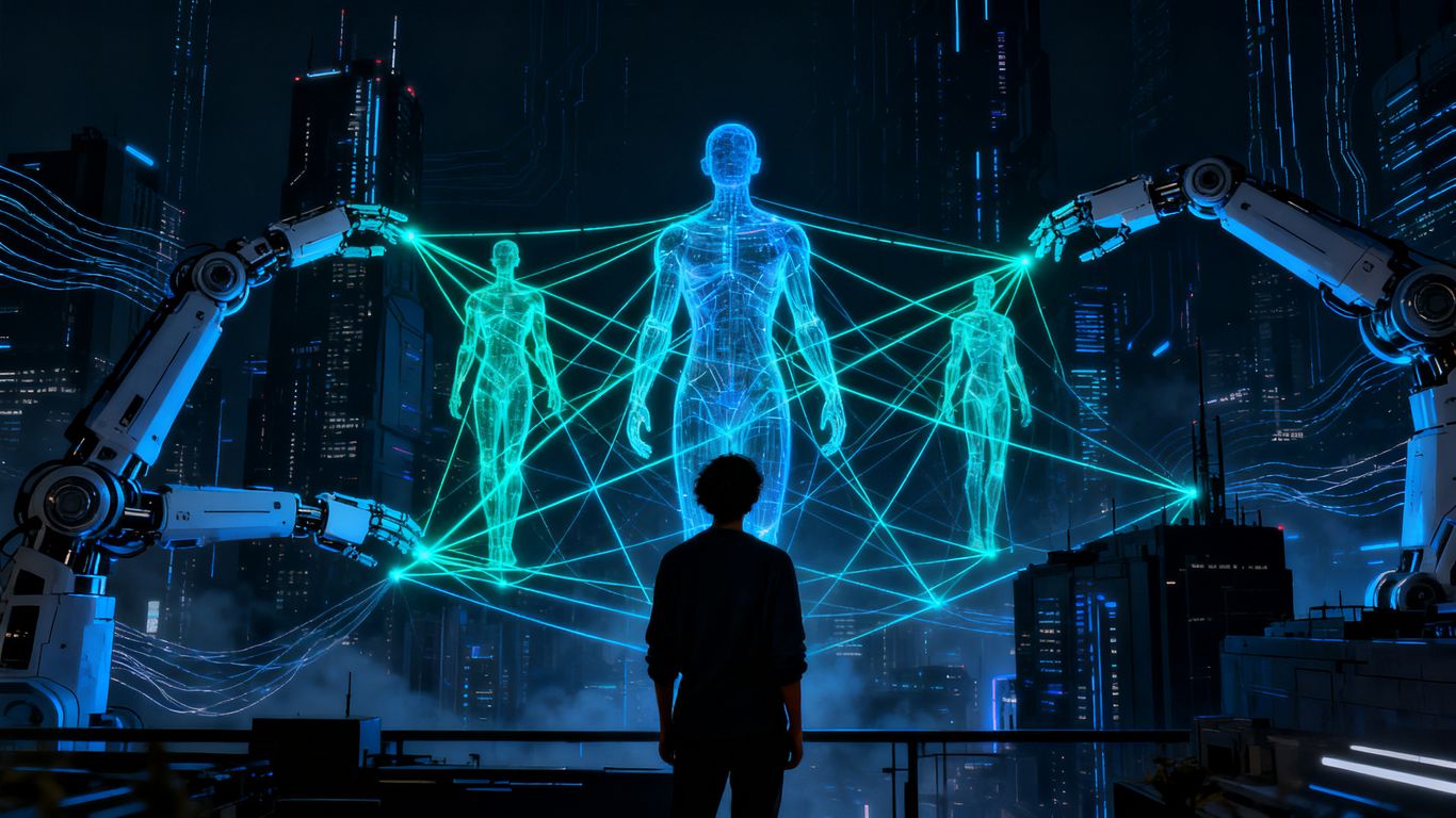 Person contemplating future job market with AI