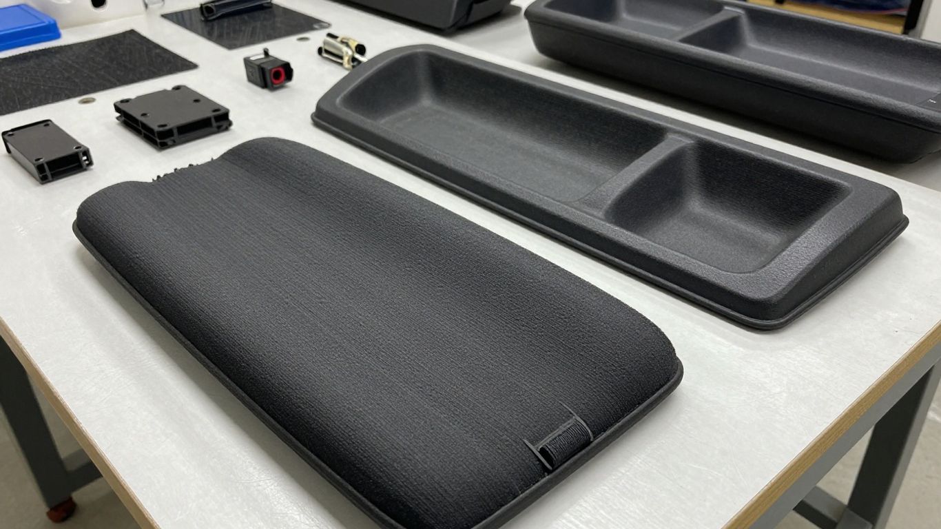 Close view of inspected used Chrysler cabin parts