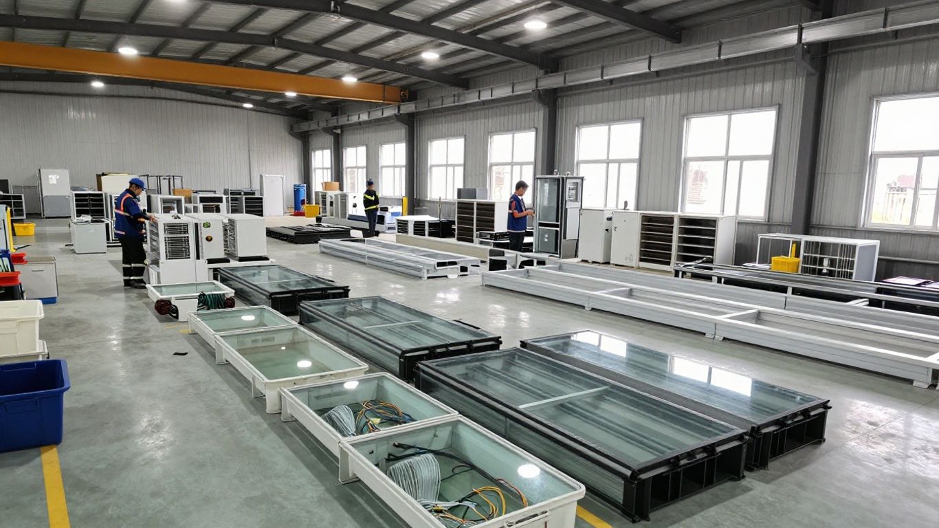 Sorted dismantling materials in a recovery facility