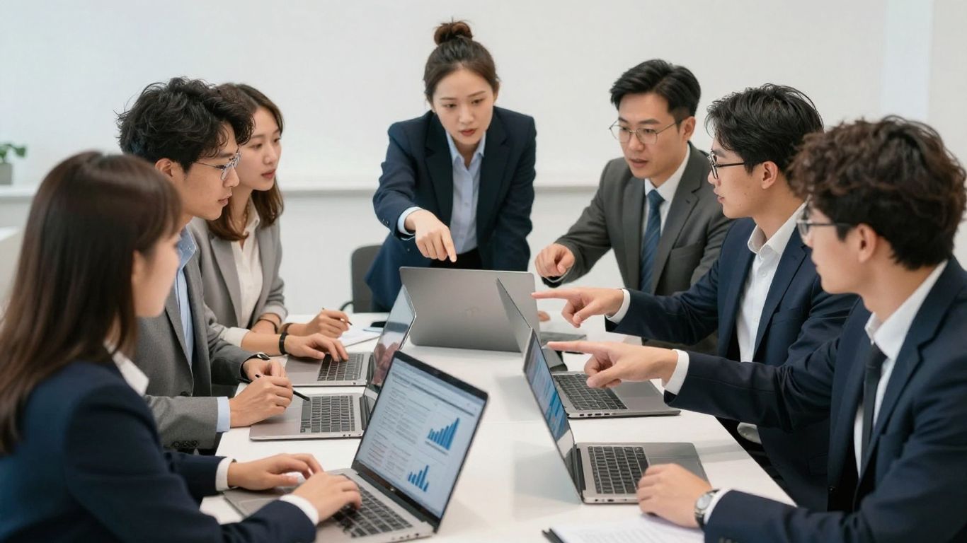 Marketing team strategizing for business growth.