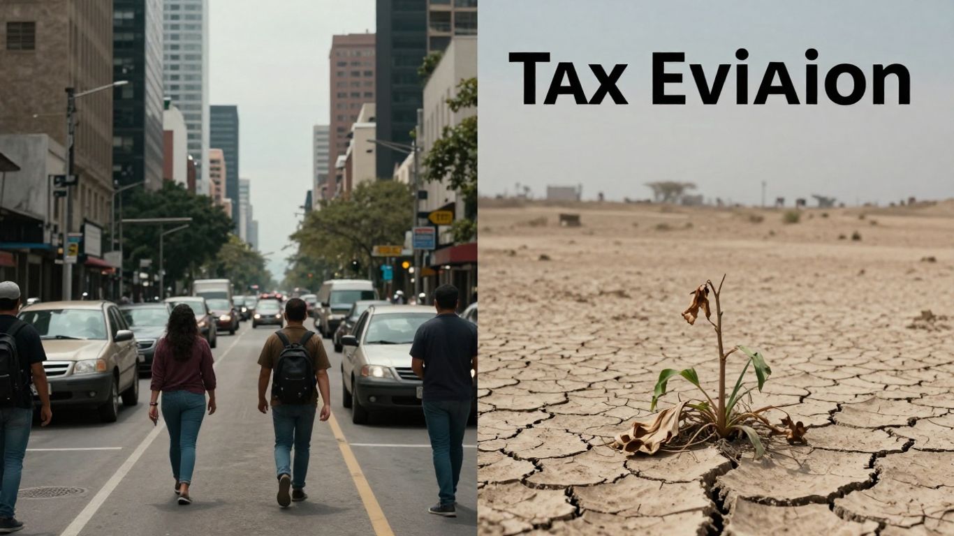 Strada aglomerată versus teren arid, impactul evaziunii fiscale.