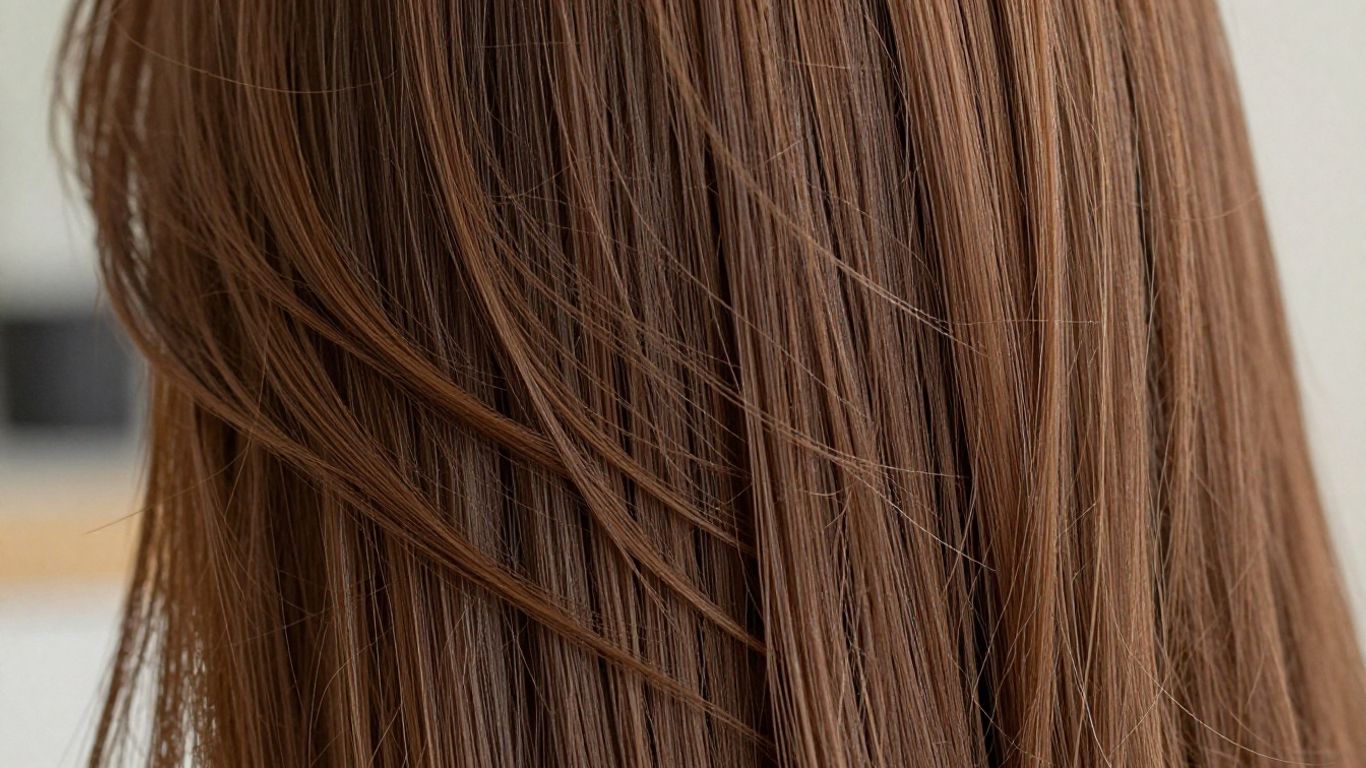 Healthy, thick, and shiny hair cascading.