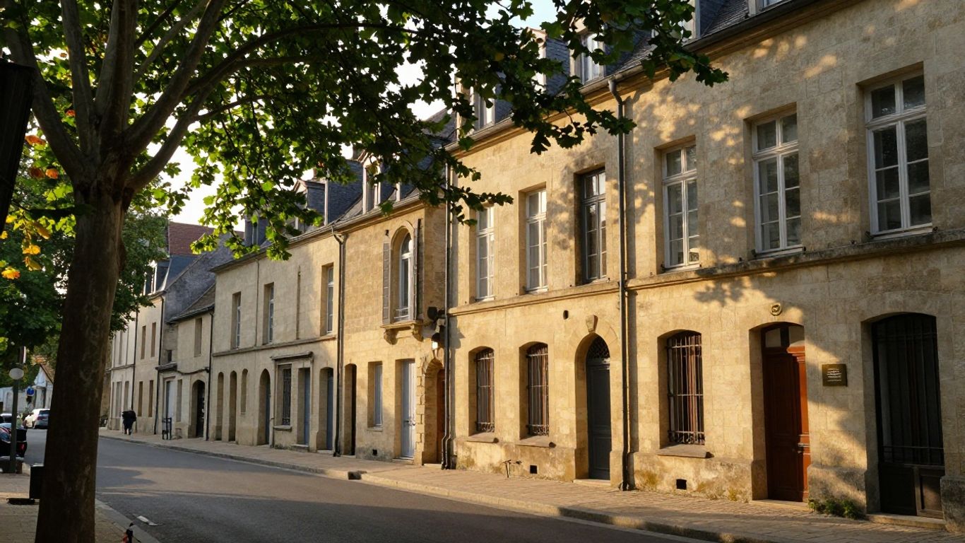 Rues anciennes et hôtel au cœur de Bourges