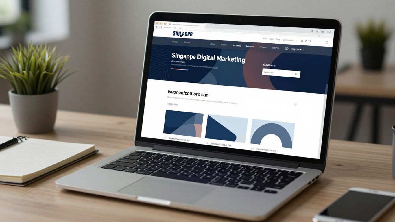 Analyst reviewing website audit on laptop