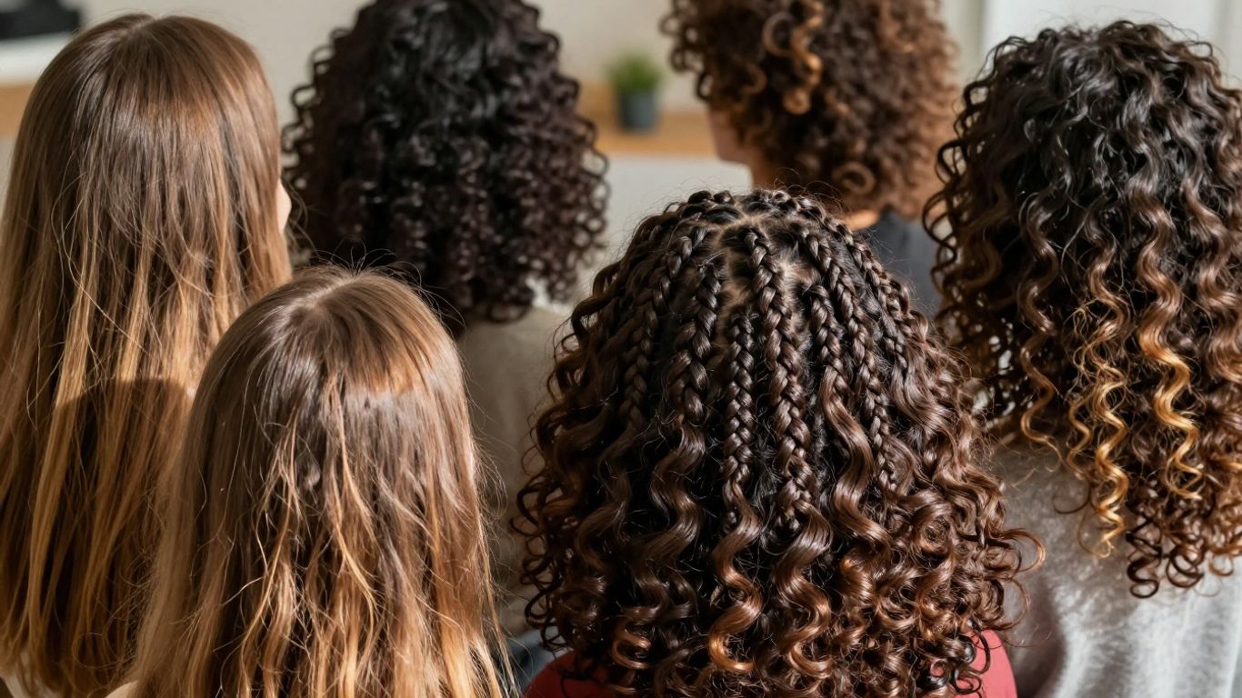 Diverse hair textures and protective styles