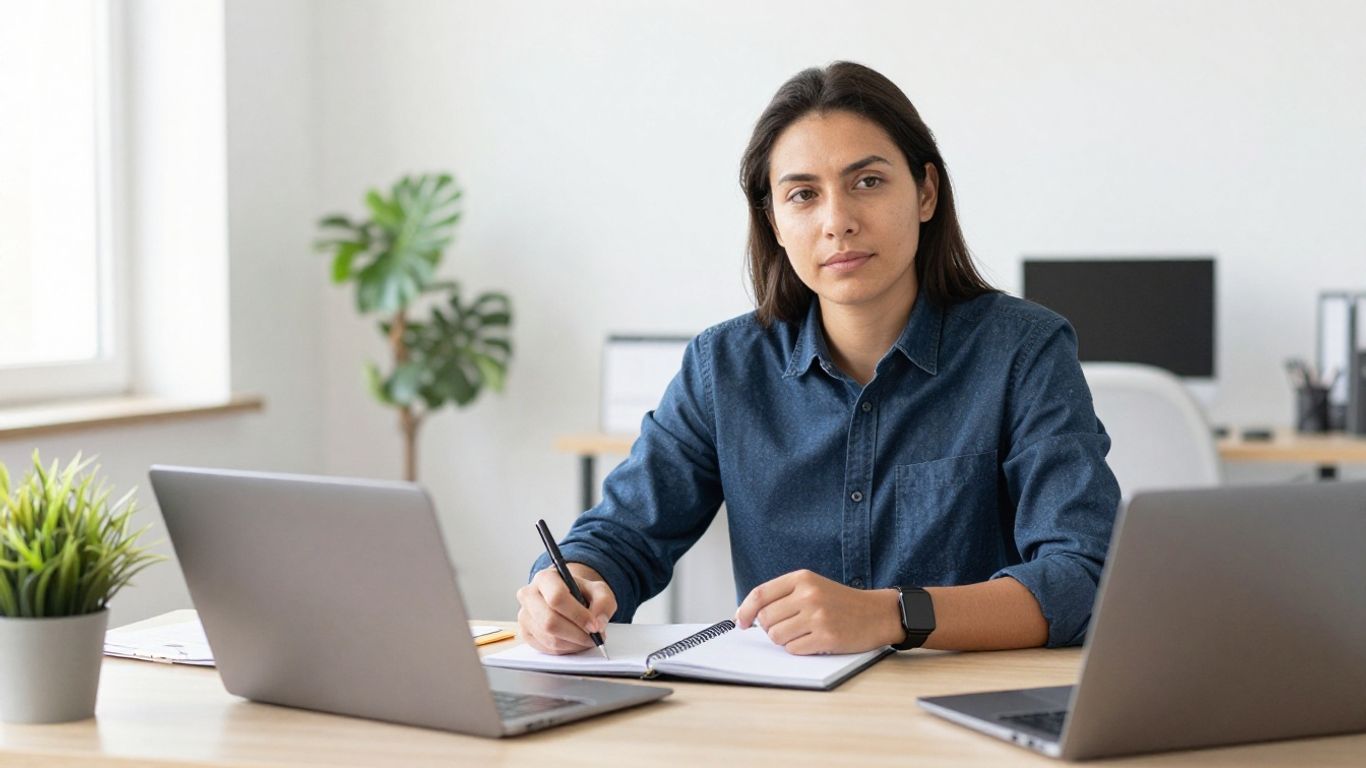Professional starting a new role with a 90-day plan