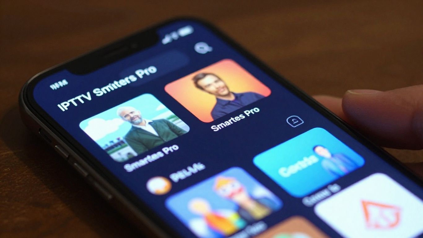 واجهة تطبيق IPTV Smarters Pro على الهاتف