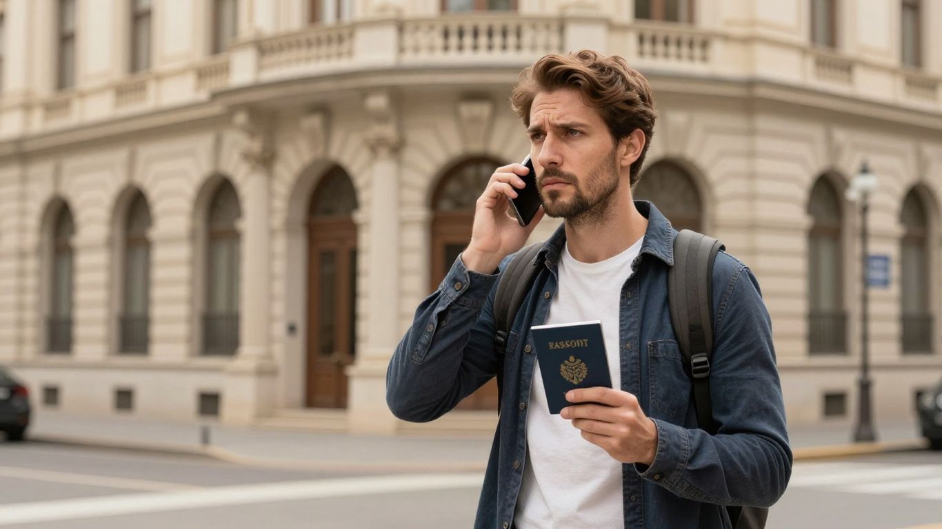 Traveler contacting a U.S. consulate abroad