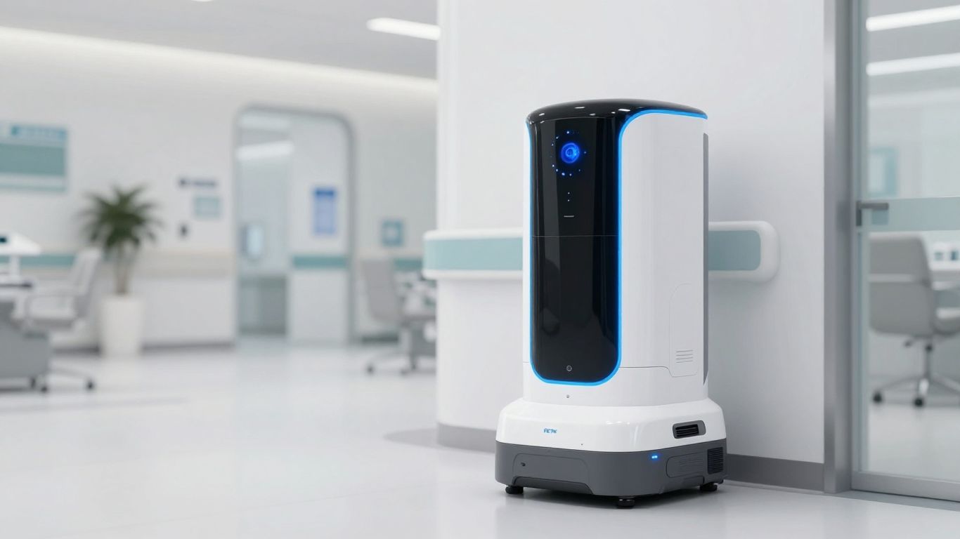 Serviceroboter im Krankenhausflur