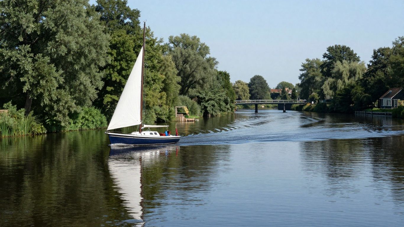 Elektrische sloep op de Vecht bij Ommen