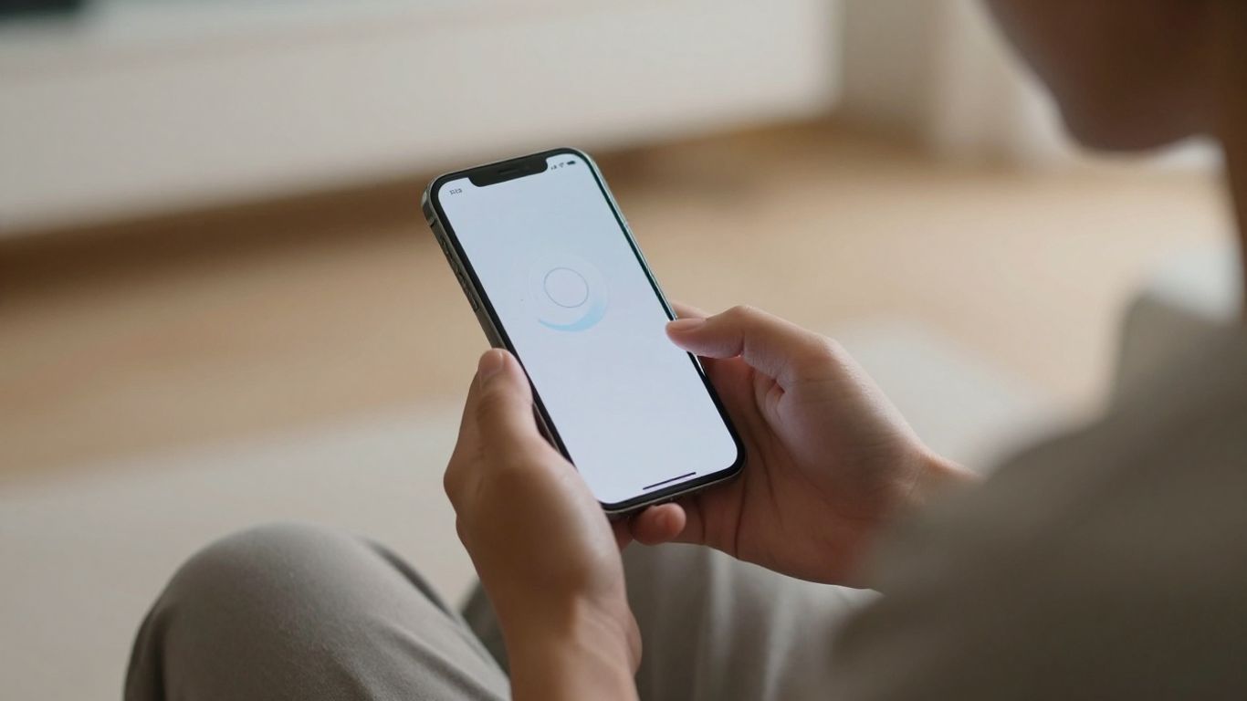 Person using AI wellness app on smartphone.