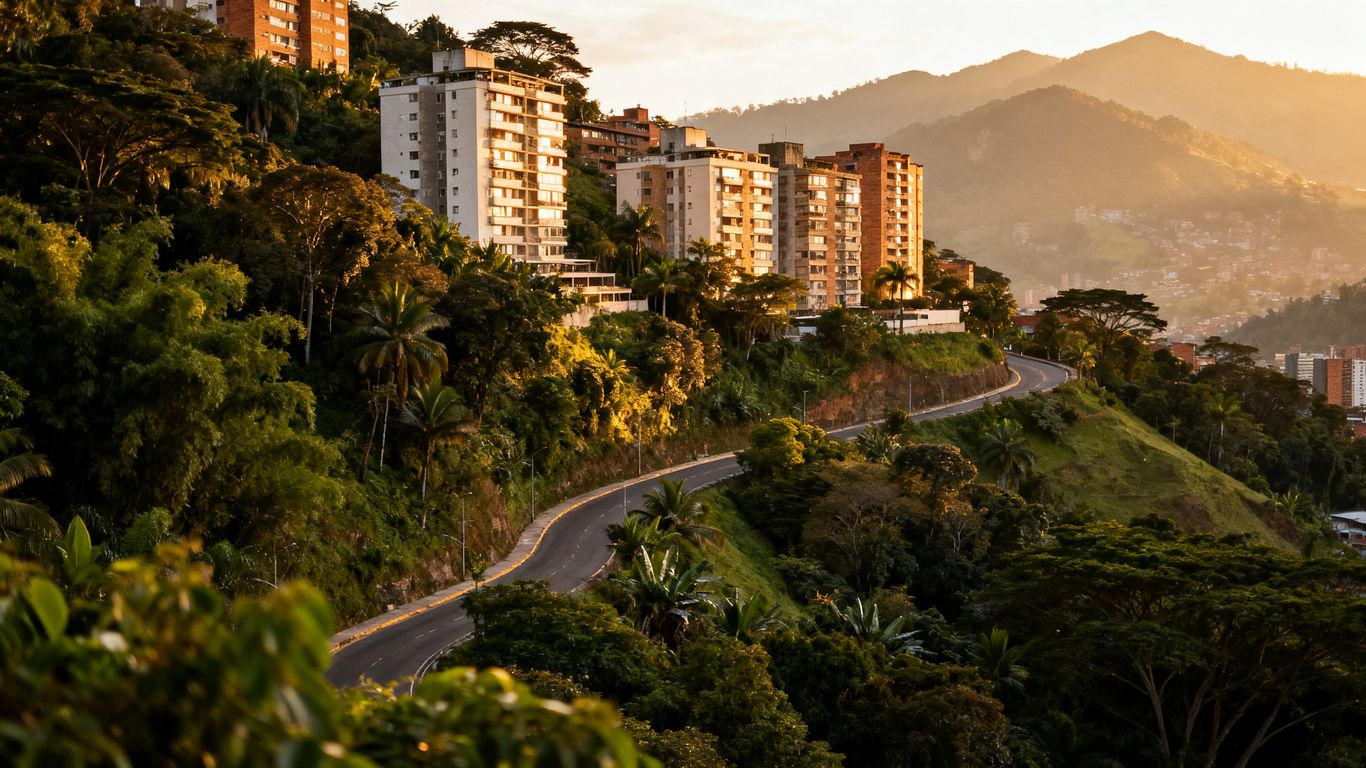 Green hills and apartment buildings across El Poblado