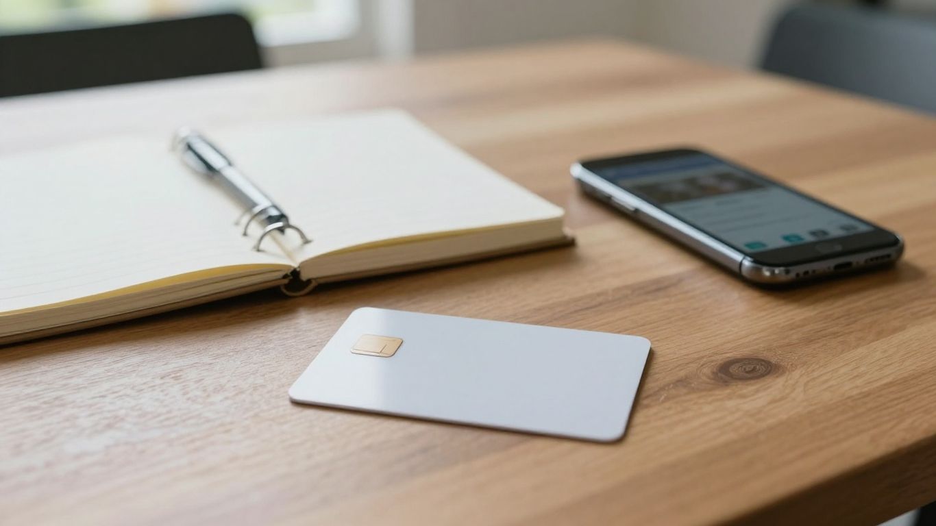 Everyday banking at a bright kitchen table