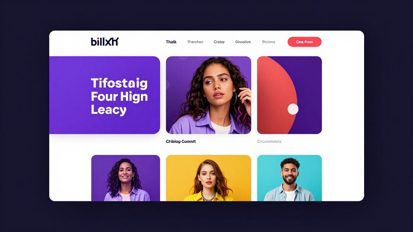 Modern website design with interactive elements and animations.