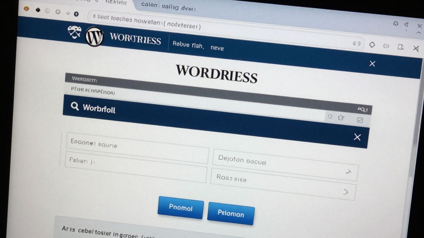 Formulaire interactif sur un écran d'ordinateur WordPress