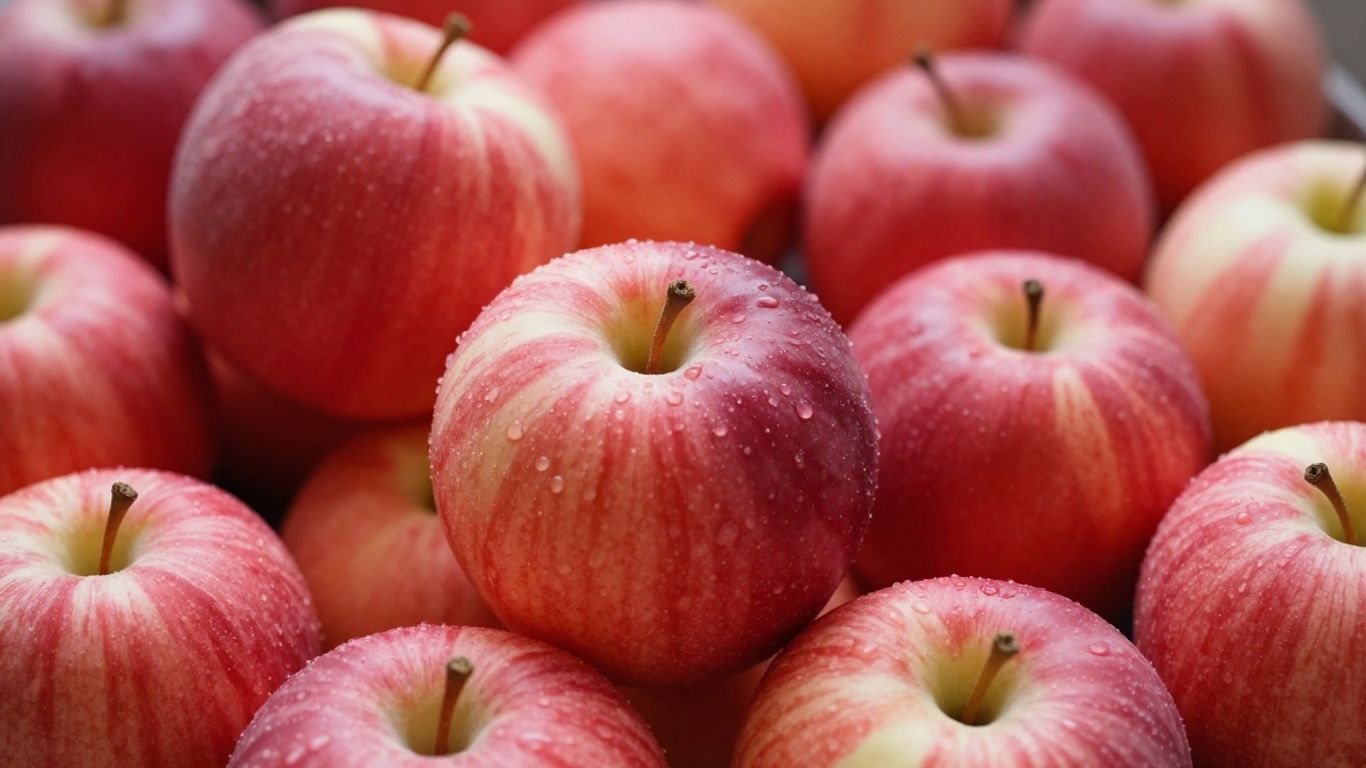 Manzanas rojas frescas en un montón.