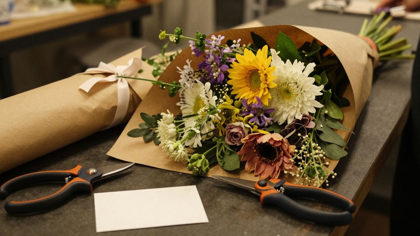 Affordable seasonal flowers prepared for delivery