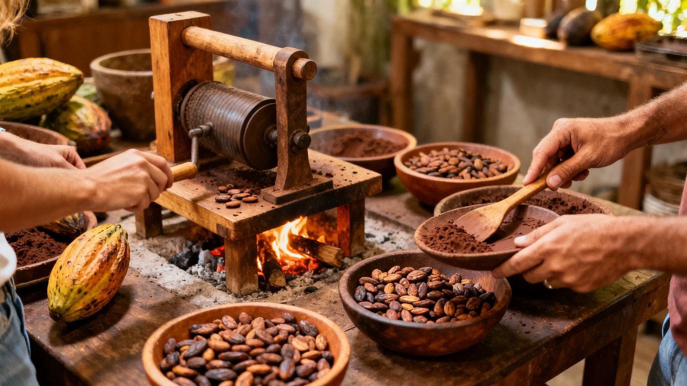 Hands-on cacao workshop in Laureles