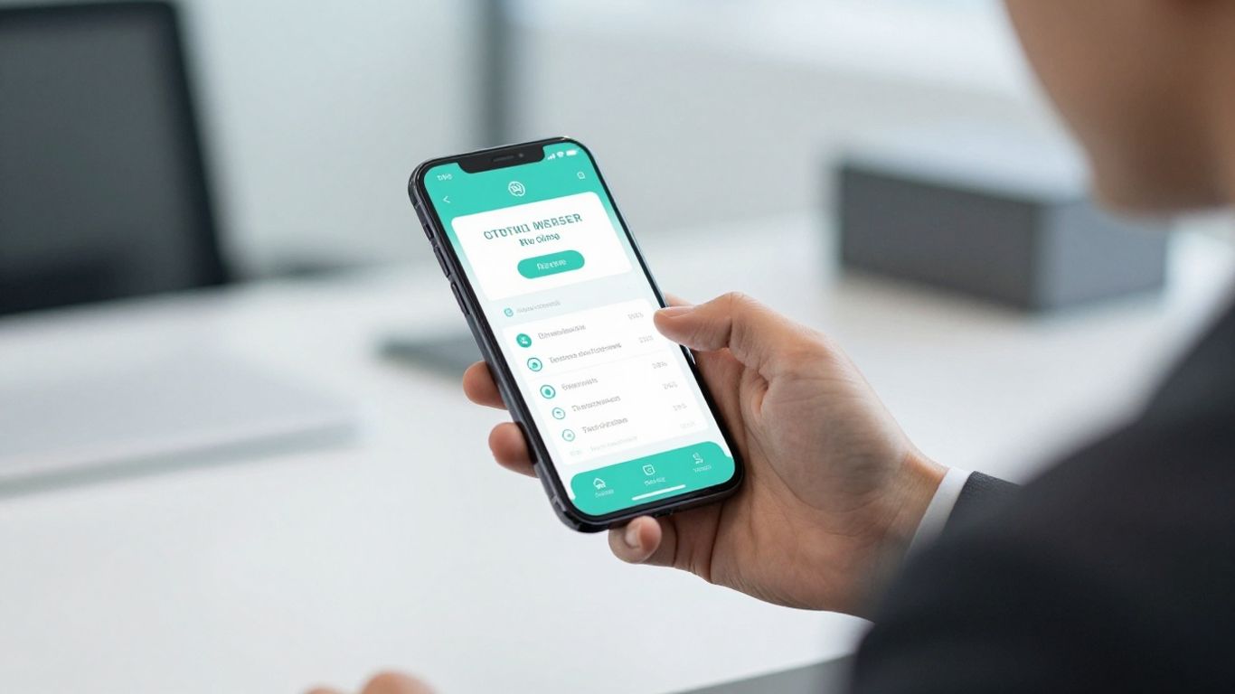 AI phone answering service on a smartphone.