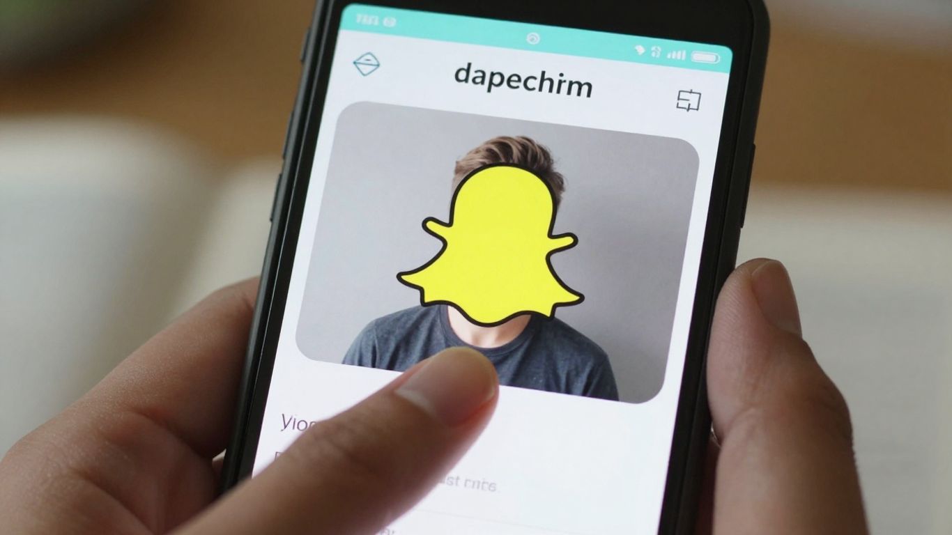 Écran de téléphone montrant une interface Snapchat.
