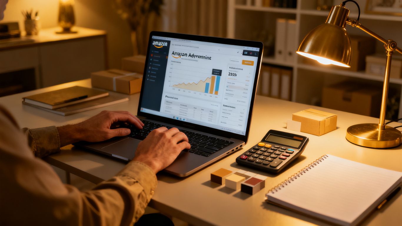 Amazon advertising manager reviewing bids and budgets