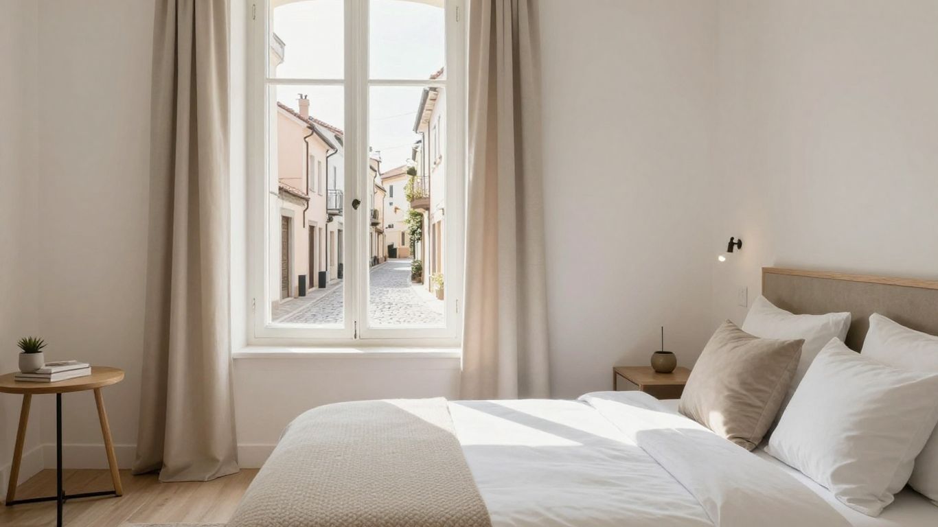 Bright and modern hotel room