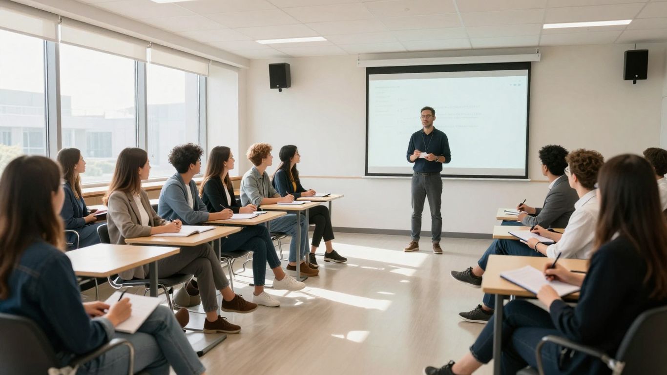 Personas aprendiendo en un seminario gratuito en Bilbao.