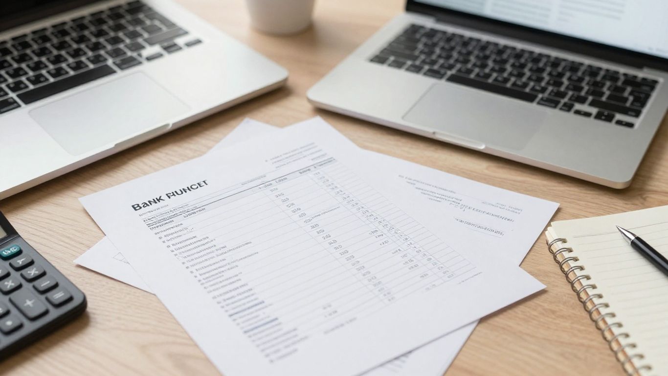 Bank statement PDF beside structured JSON data