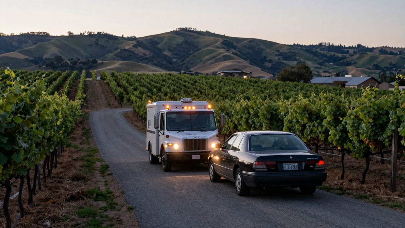 How Livermore Wine Country's Narrow, Unlit Rural Roads Complicate Nighttime Towing Calls