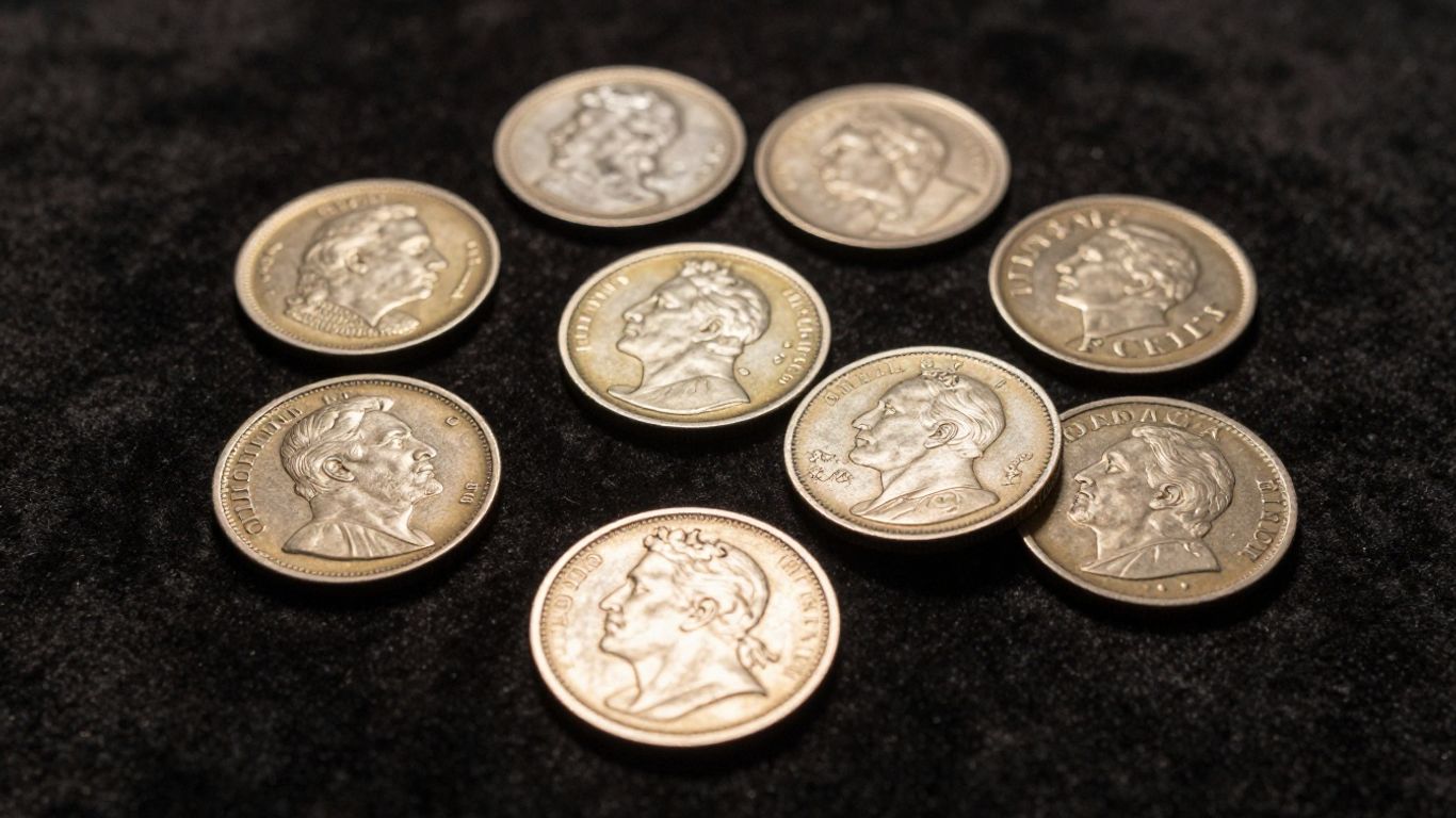 Coinage showing varied rotation