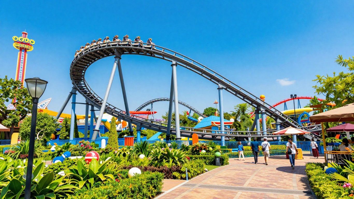 Thrill rides at local park