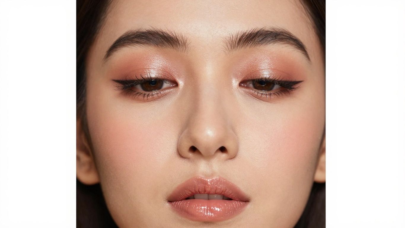 Daytime Diwali makeup look with glowing eyes and lips.