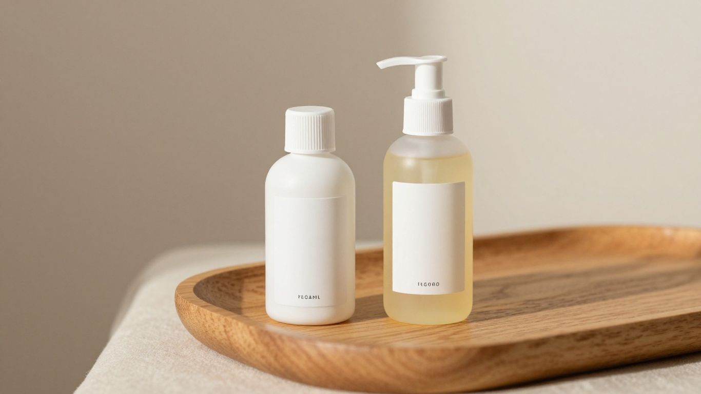 Two lubricant bottles side by side