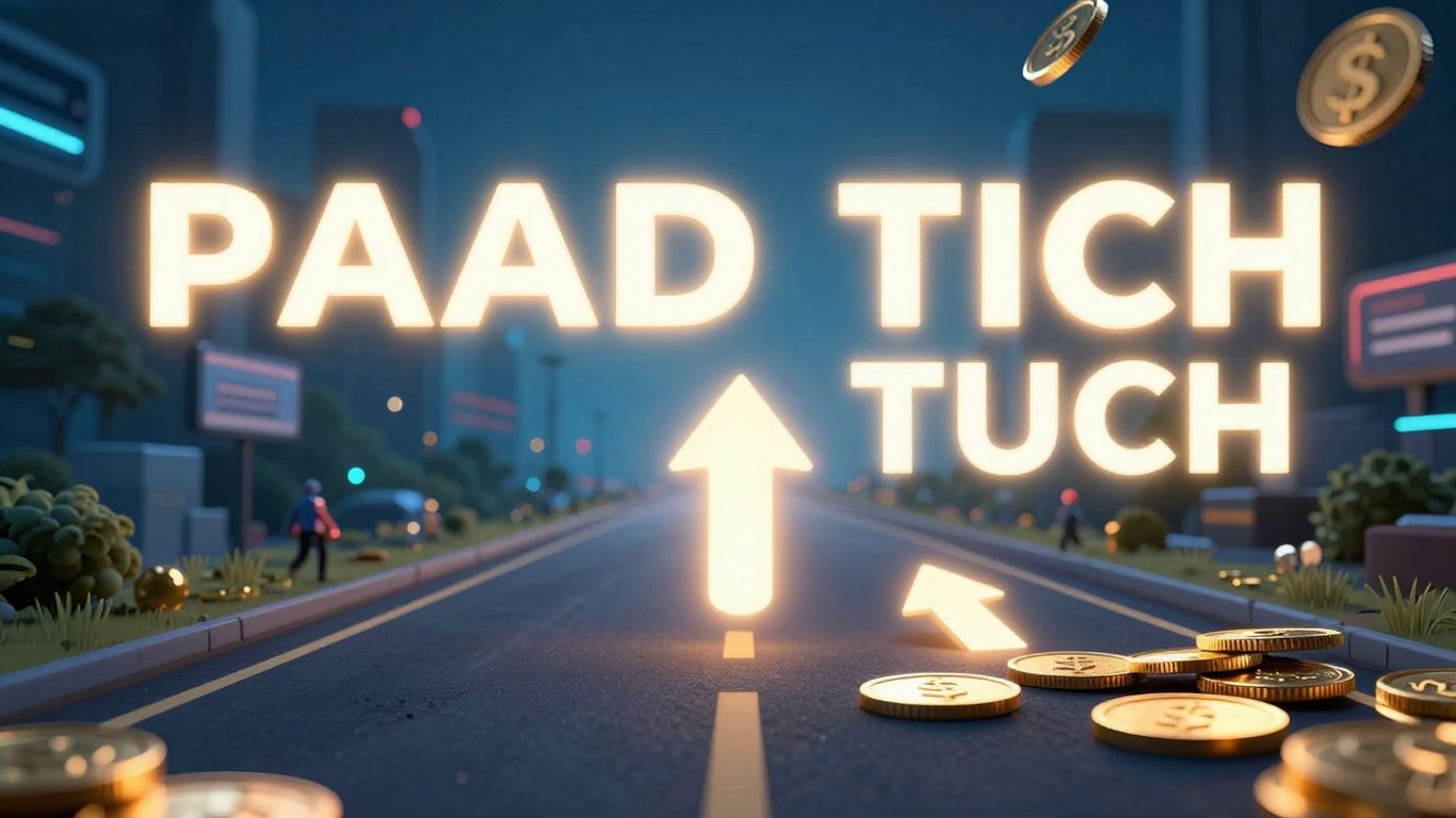 Paid traffic strategy visual with digital highway and growth arrows.