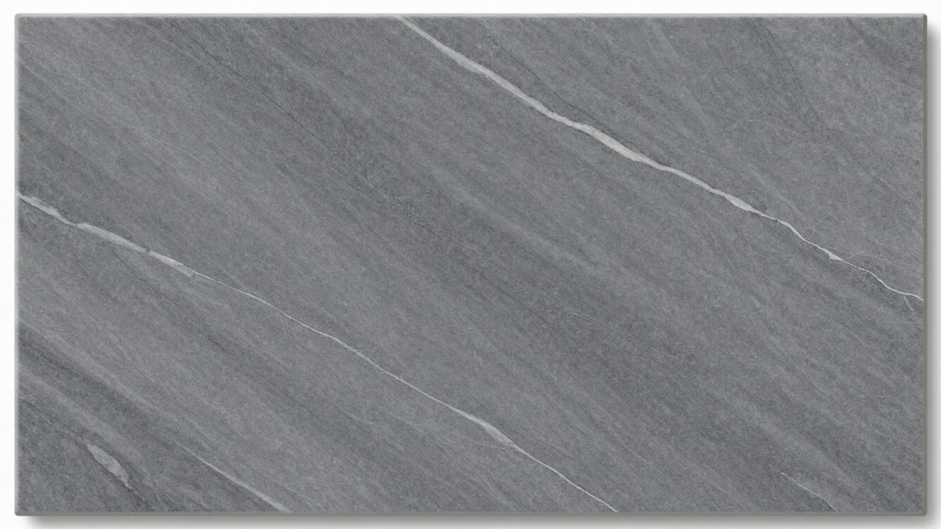 Bardiglio marble tile sketch with gray and white veins.