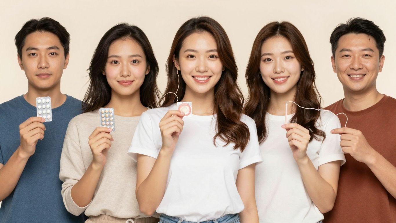 Diversos métodos contraceptivos em destaque.