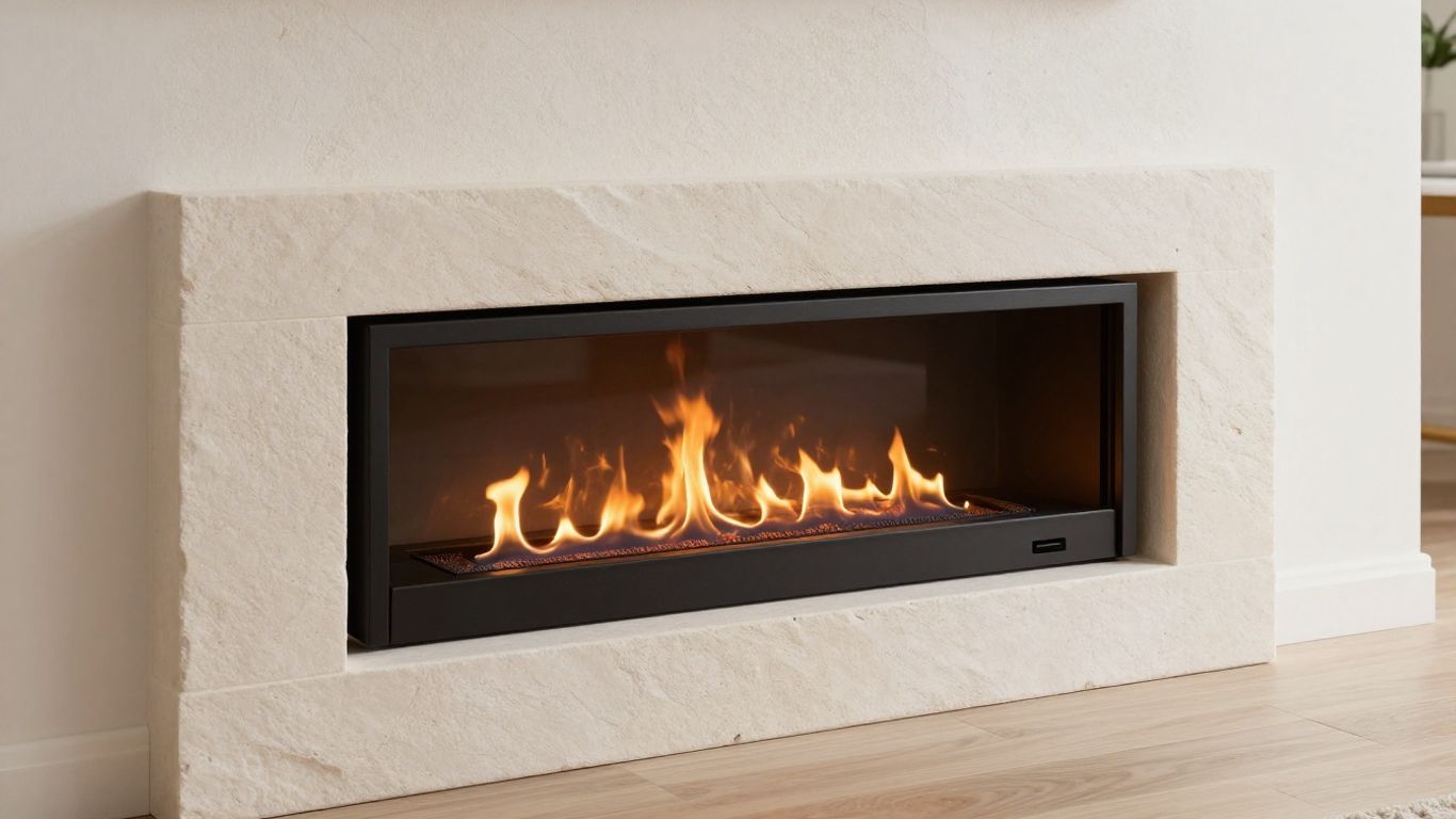 A built-in bioethanol burner and fireplace surround