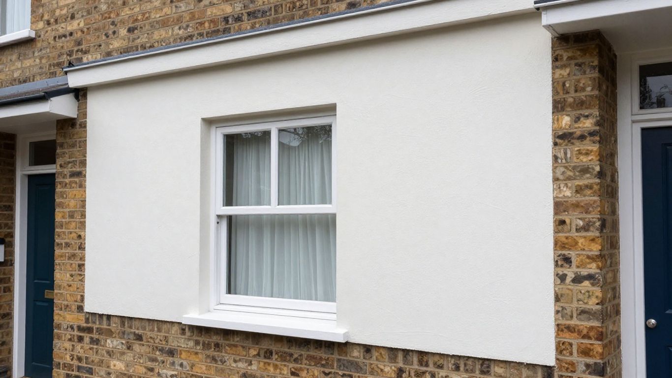 House exterior with new plaster rendering in Bristol.