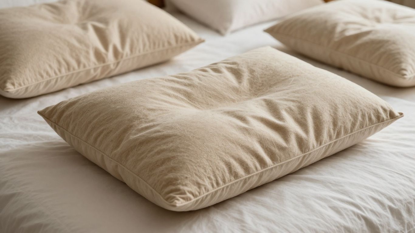 Buckwheat pillow on a bed