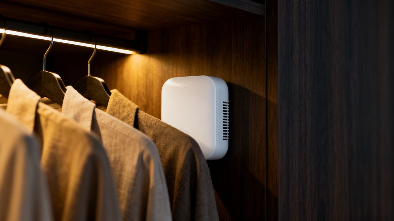 A small device in a closet